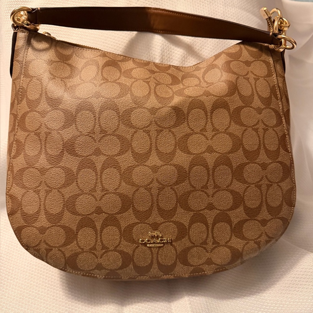 Coach Brown Signature Shoulder Bag